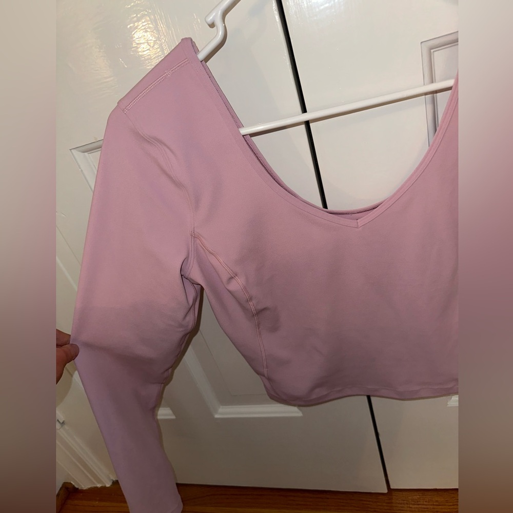 Lululemon Pink Long Sleeve Align Top ~ 6 - Picture 4 of 8